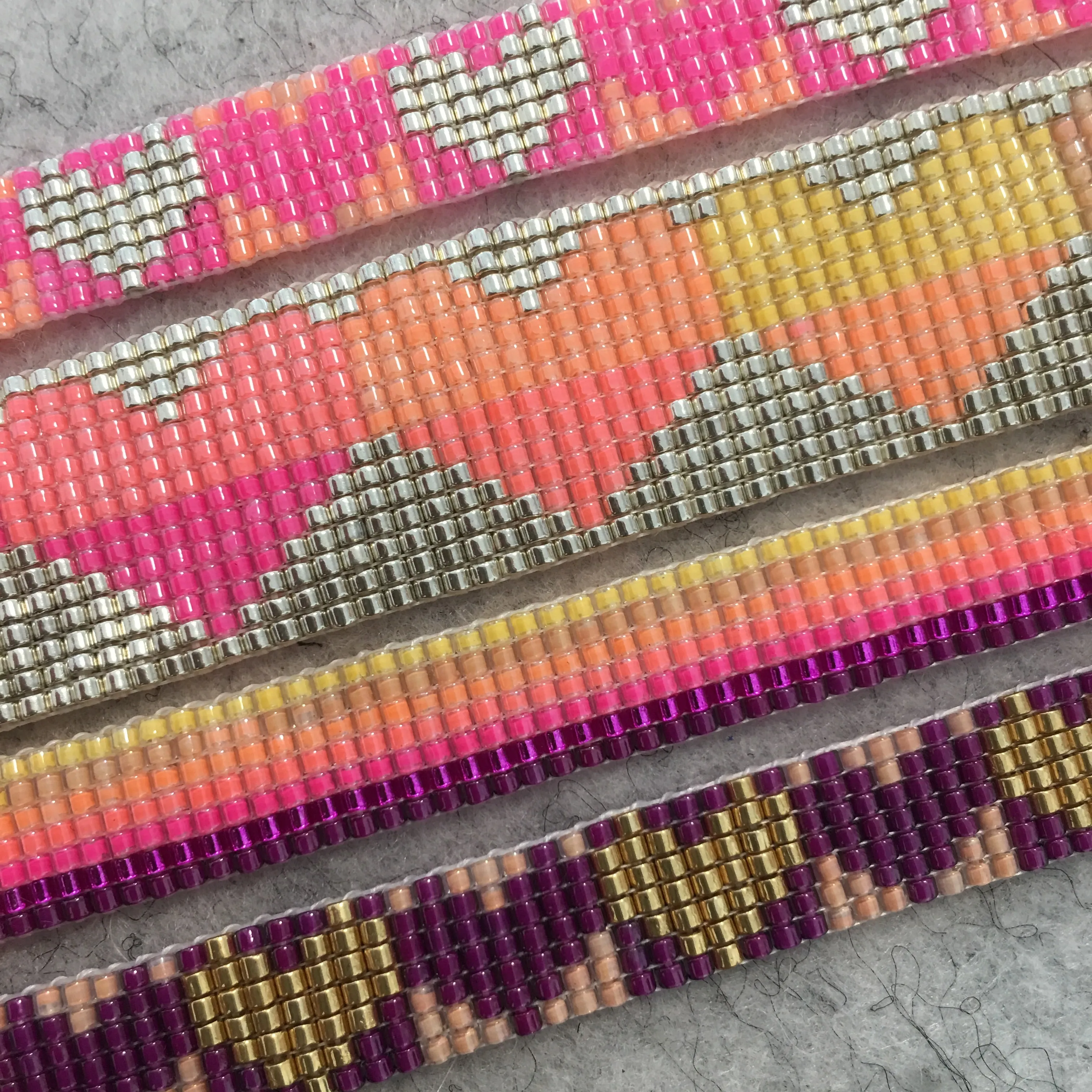 Colorful Rainbow Heart Bracelets: Handmade Designer Jewelry with Gold or Silver Chain
