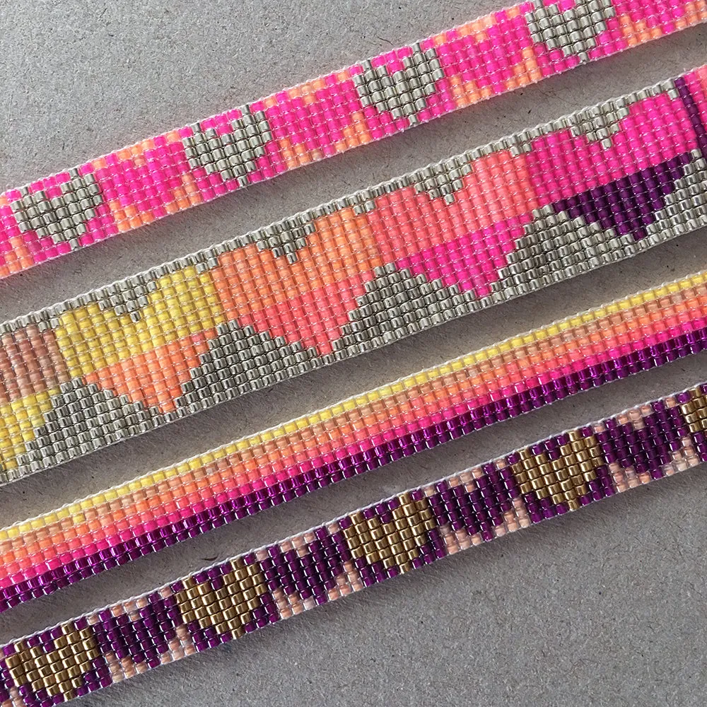 Colorful Rainbow Heart Bracelets: Handmade Designer Jewelry with Gold or Silver Chain