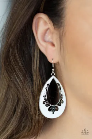 Compliments to the CHIC White Paparazzi Earrings