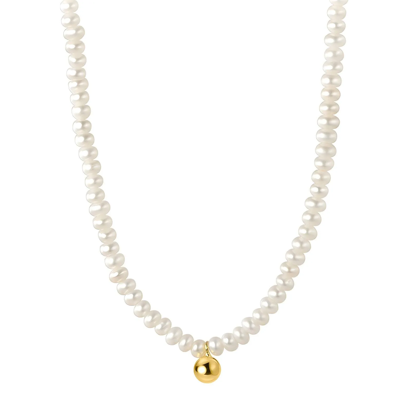 Contemporary Chain Necklace in 18K Gold Plated Steel