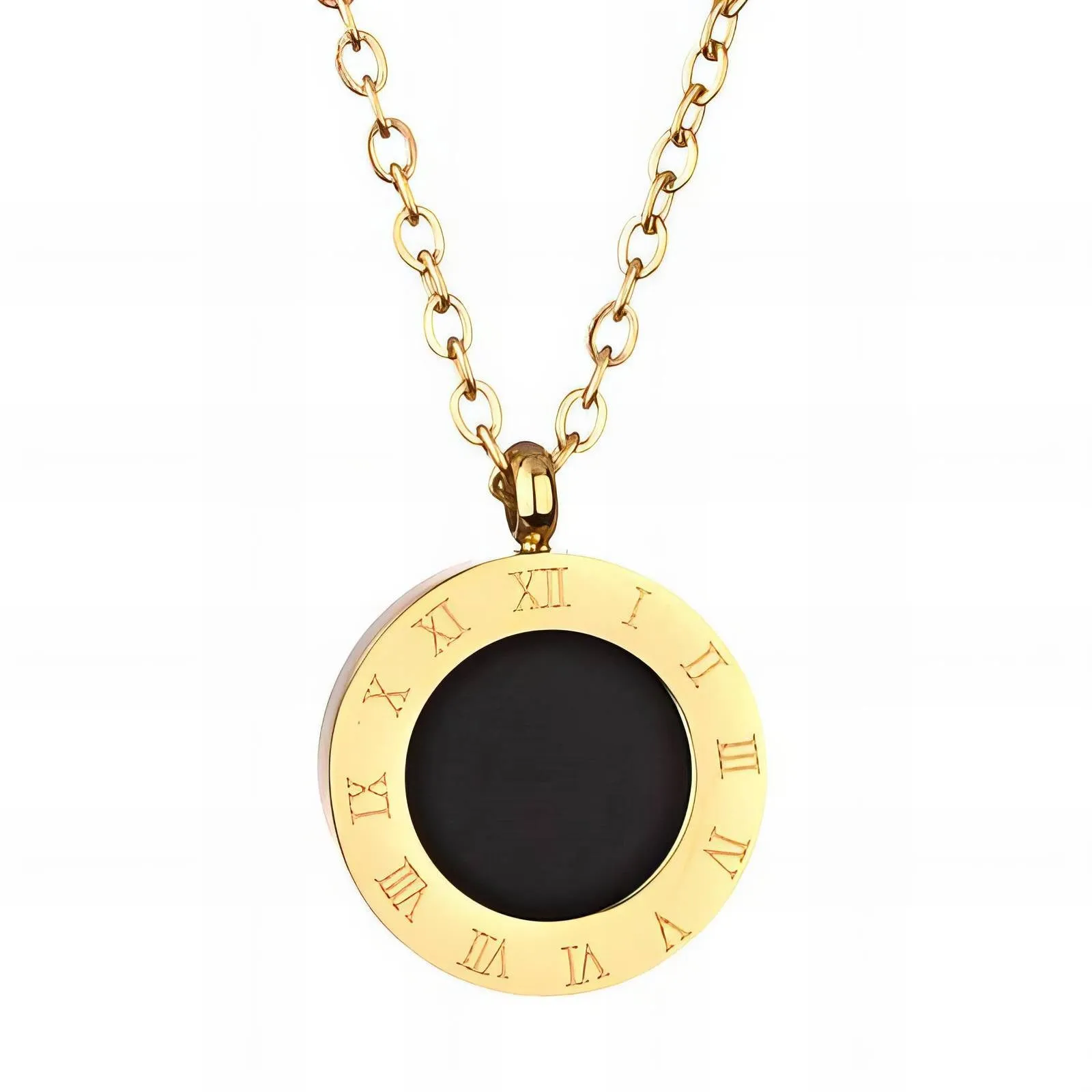 Contemporary Chain Necklace in 18K Gold Plated Steel