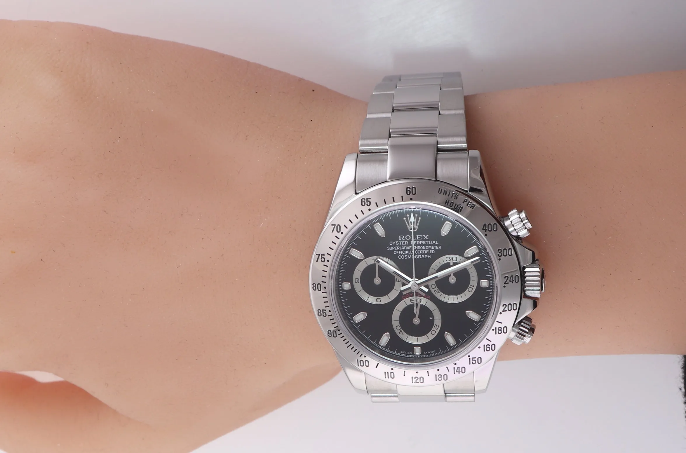 Copy of PAPERS Rolex Daytona 116520 Black Chrono 40m Steel Watch Box CASEBACK STICKER