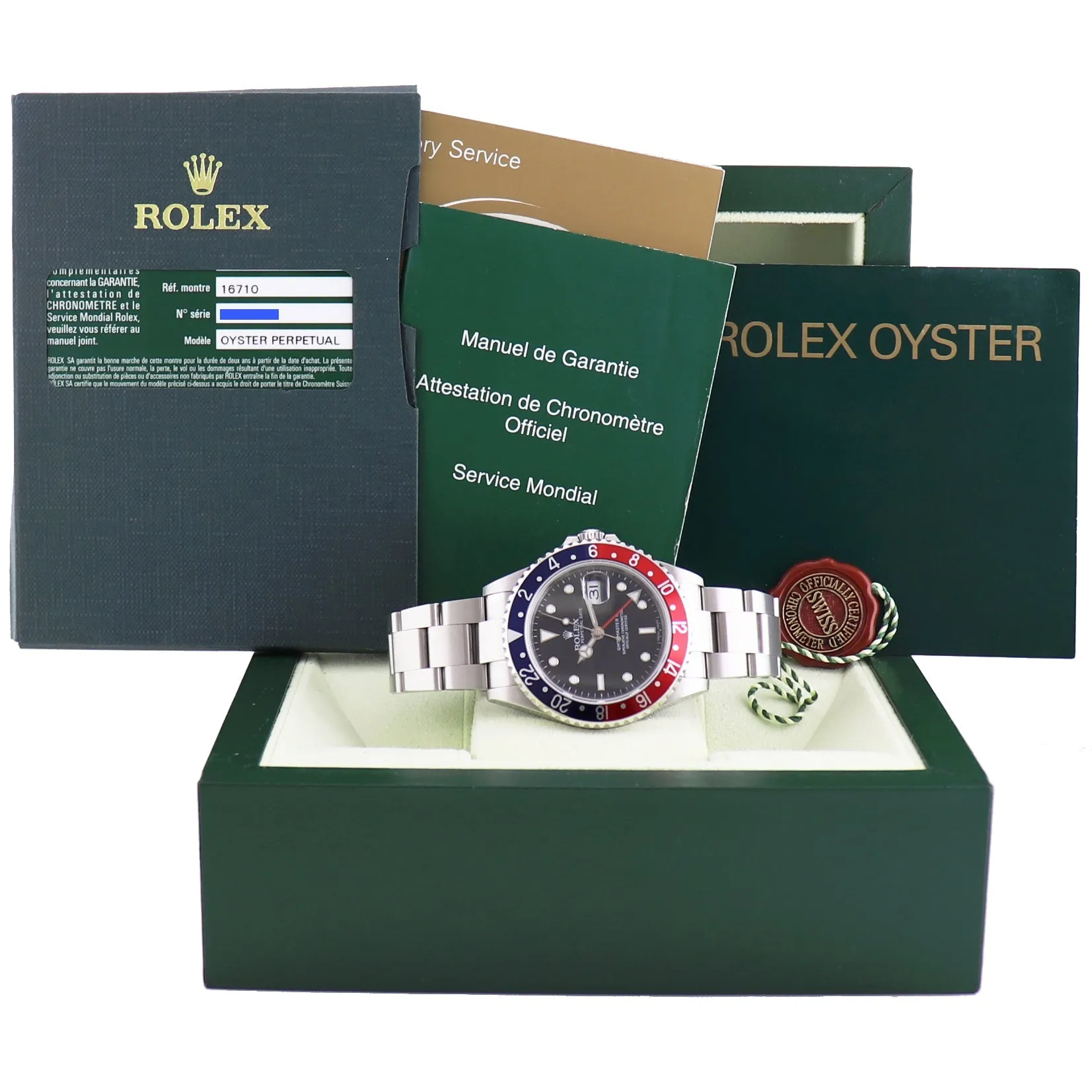Copy of UNPOLISHED PAPERS 2008 Rolex GMT-Master II PEPSI 3186 Steel Blue 16710 Watch