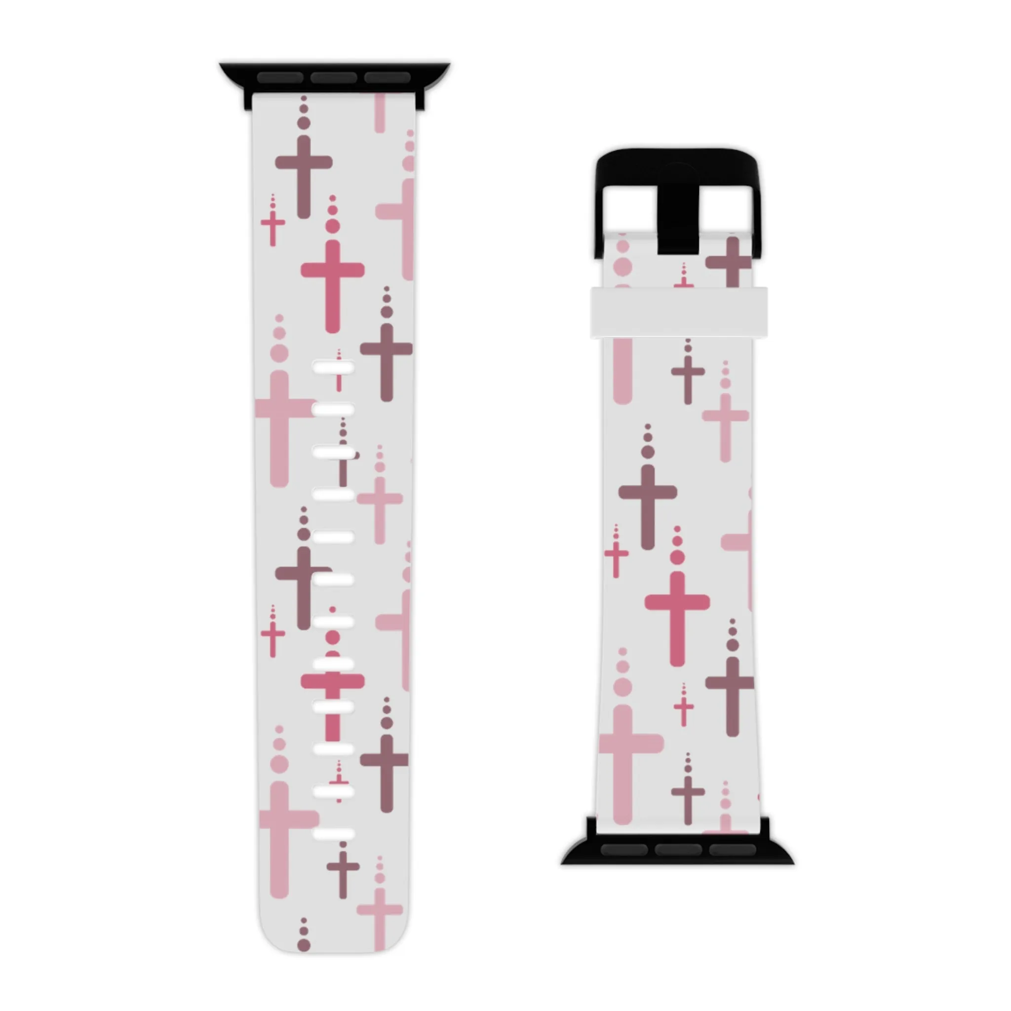Crosses Watch Band - Pink/White for Apple Watch 38/40/42/44