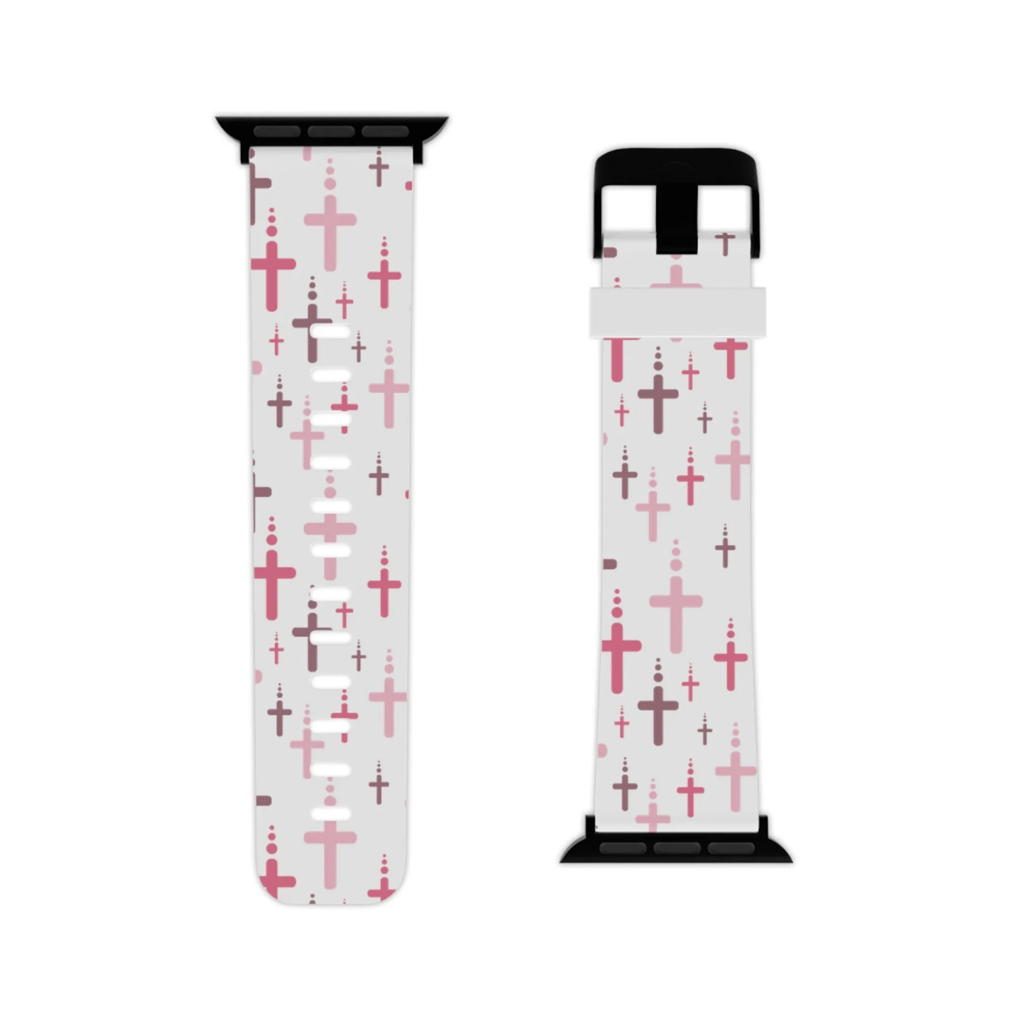 Crosses Watch Band - Pink/White for Apple Watch 38/40/42/44