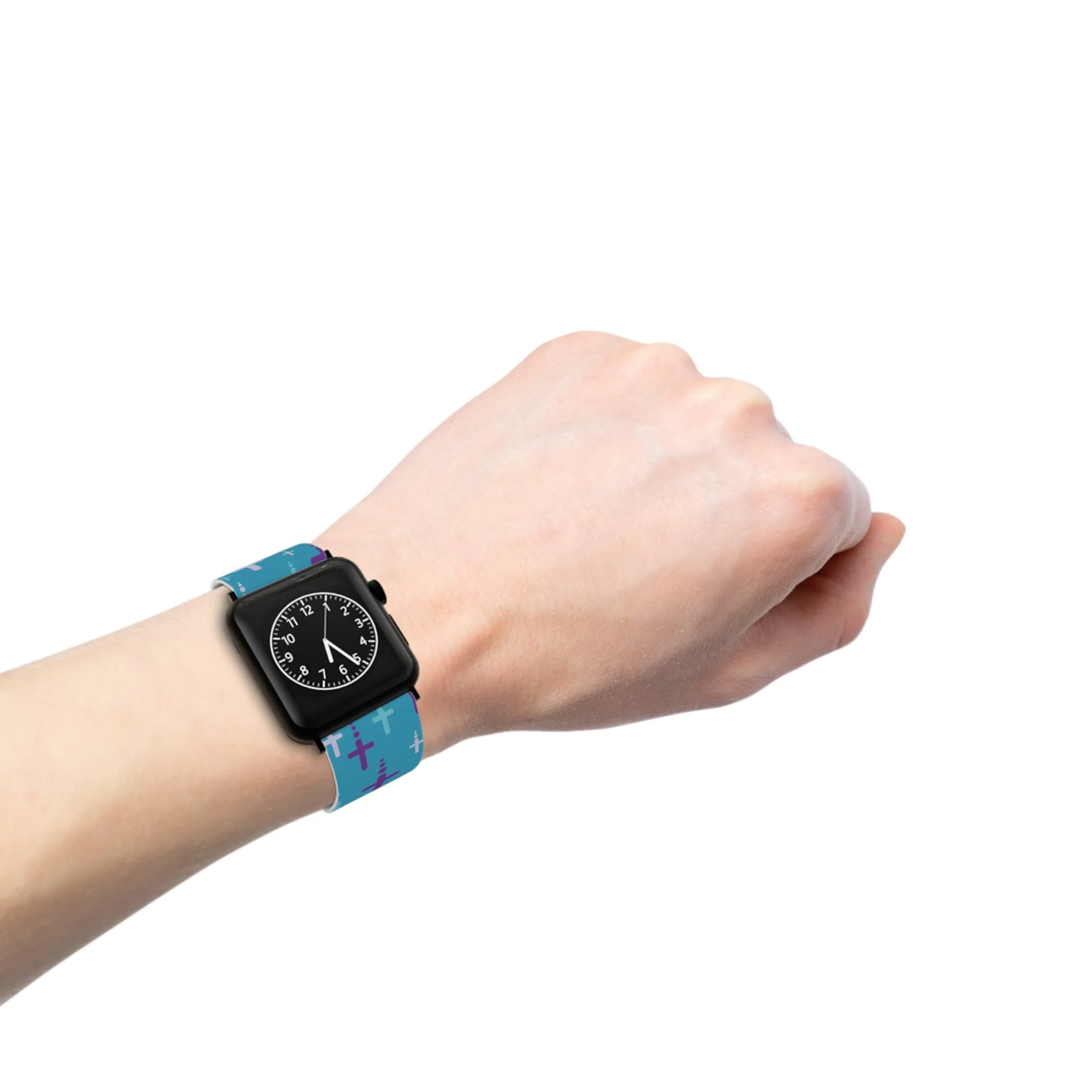 Crosses Watch Band - Turquoise/Purple/Turq for Apple Watch 38/40/42/44