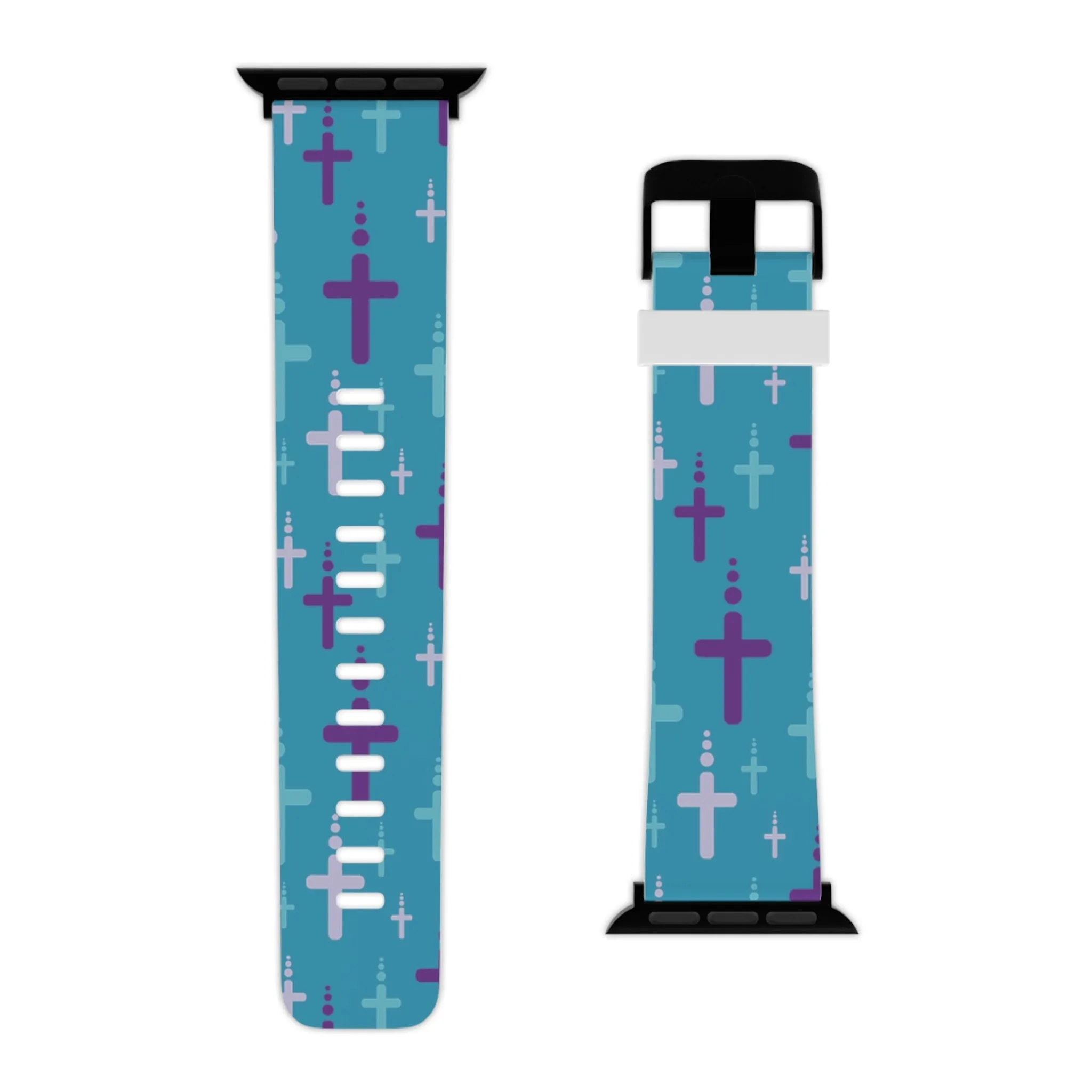 Crosses Watch Band - Turquoise/Purple/Turq for Apple Watch 38/40/42/44