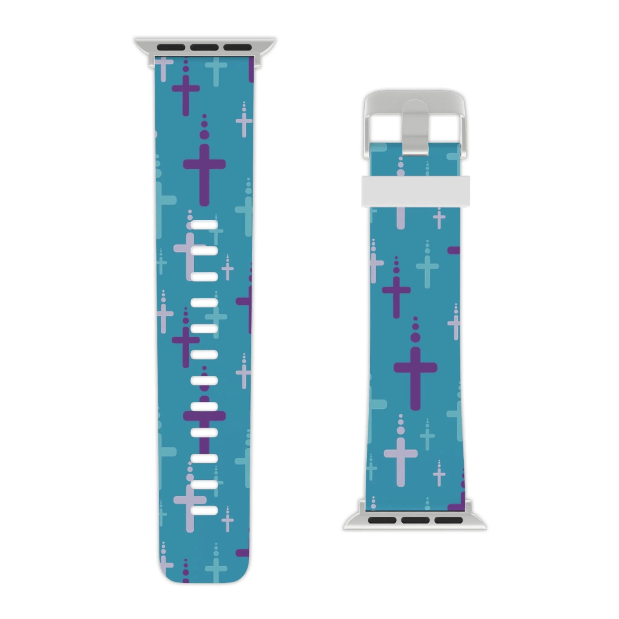 Crosses Watch Band - Turquoise/Purple/Turq for Apple Watch 38/40/42/44