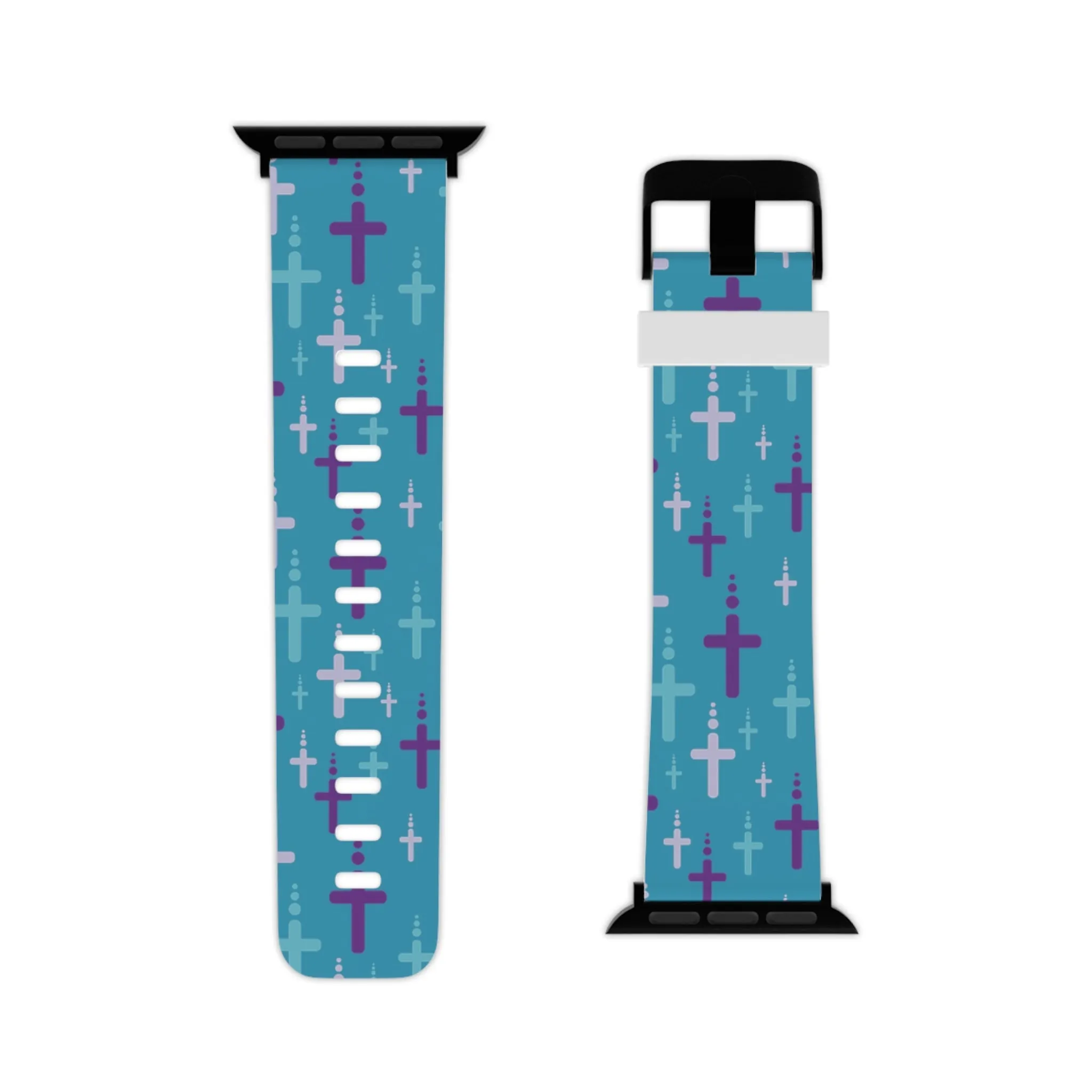 Crosses Watch Band - Turquoise/Purple/Turq for Apple Watch 38/40/42/44