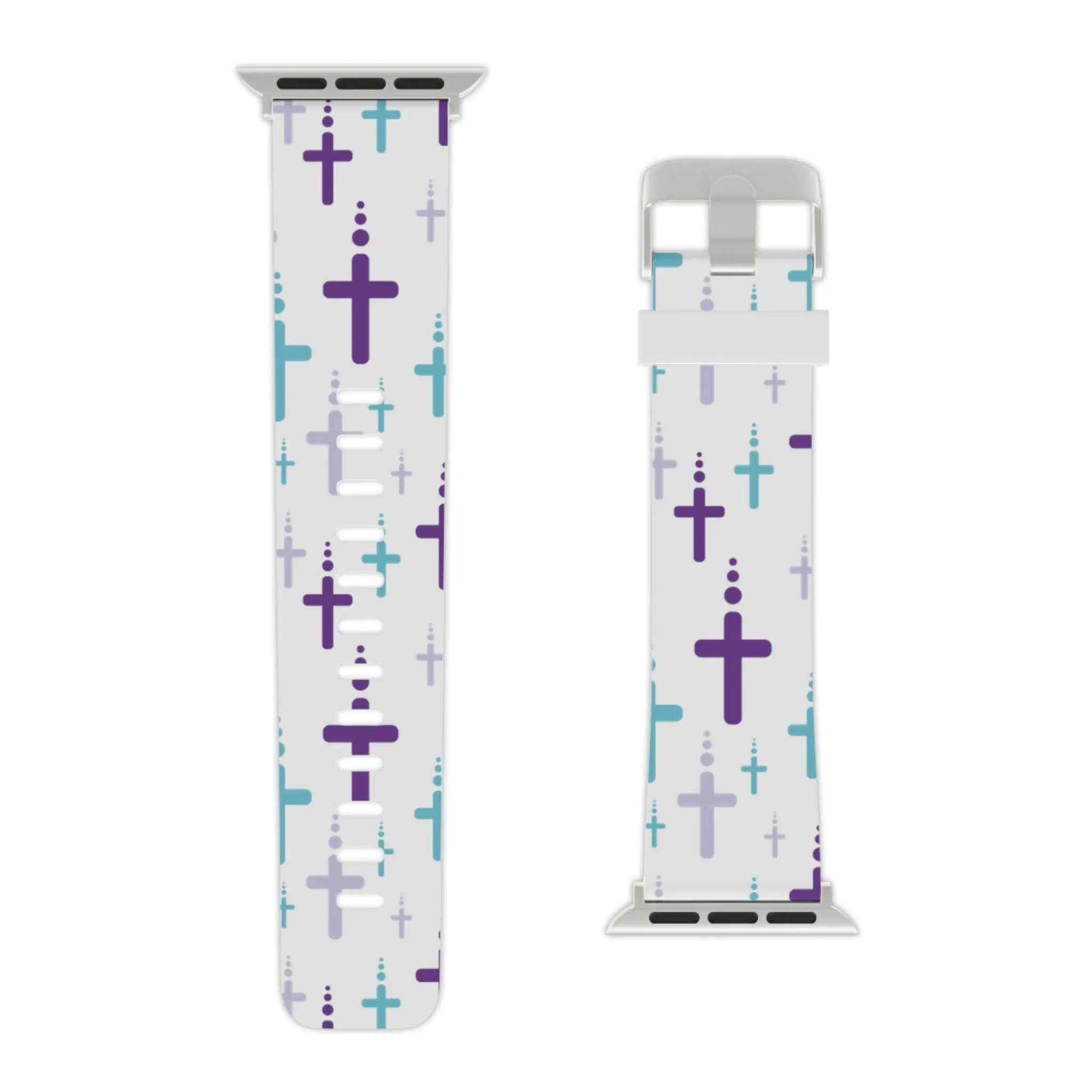 Crosses Watch Band - Turquoise/Purple/White for Apple Watch 38/40/42/44