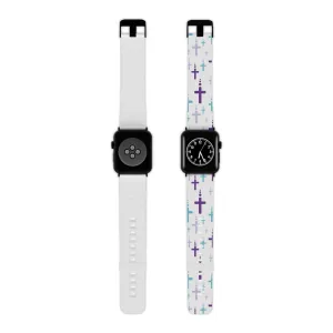 Crosses Watch Band - Turquoise/Purple/White for Apple Watch 38/40/42/44