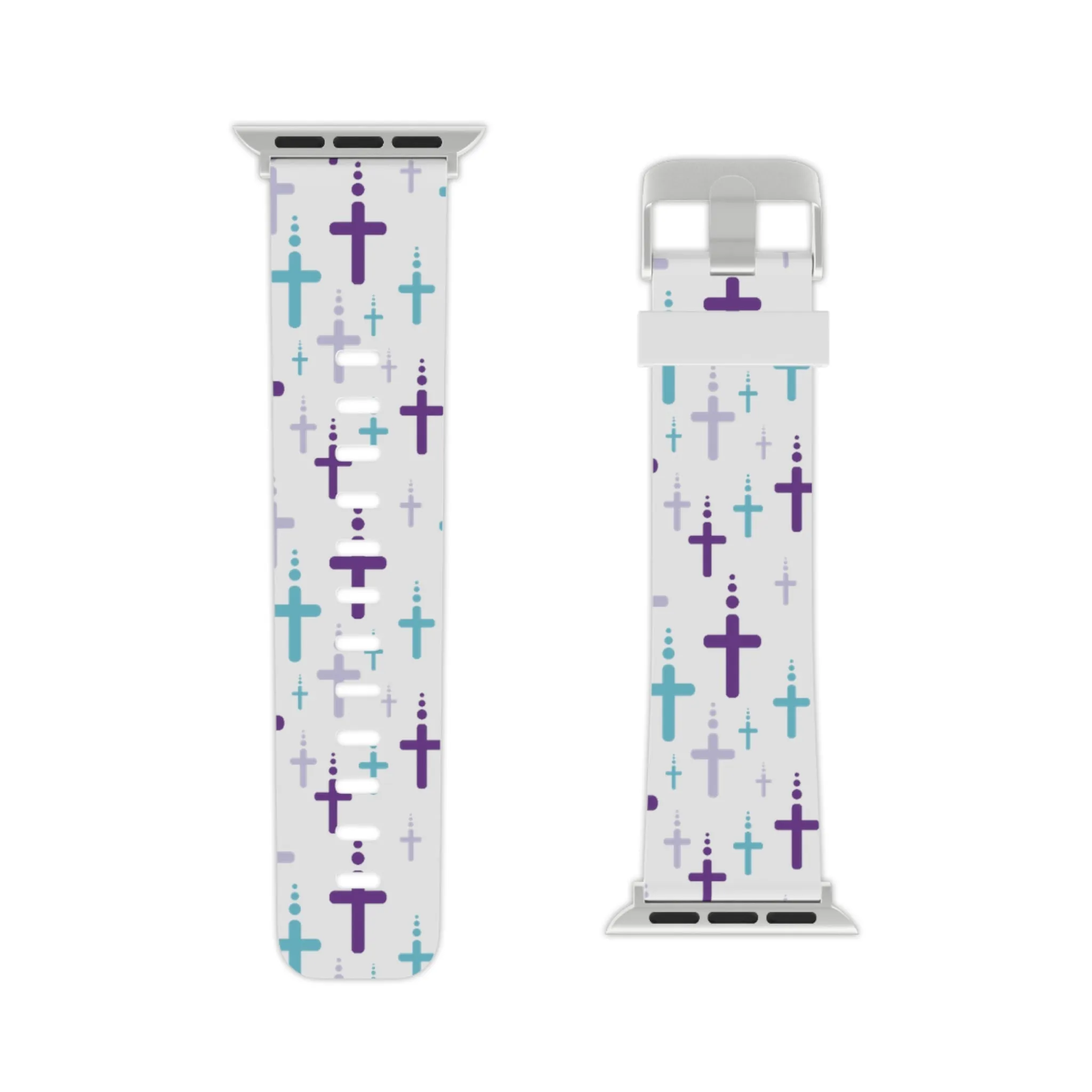 Crosses Watch Band - Turquoise/Purple/White for Apple Watch 38/40/42/44