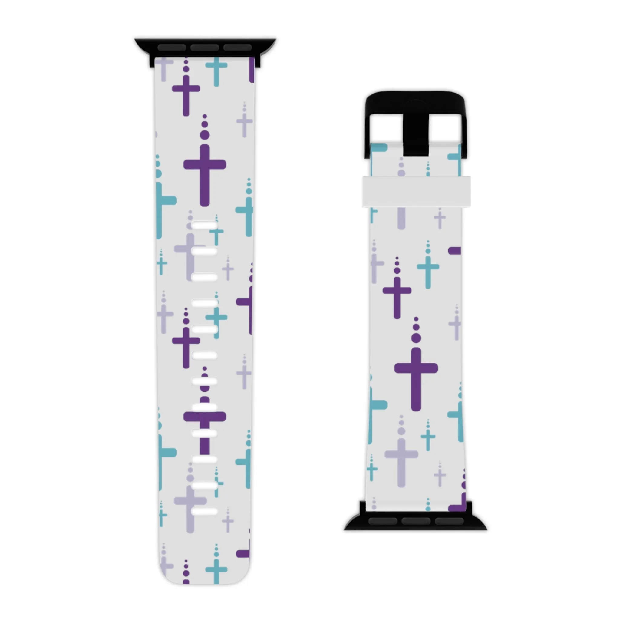 Crosses Watch Band - Turquoise/Purple/White for Apple Watch 38/40/42/44