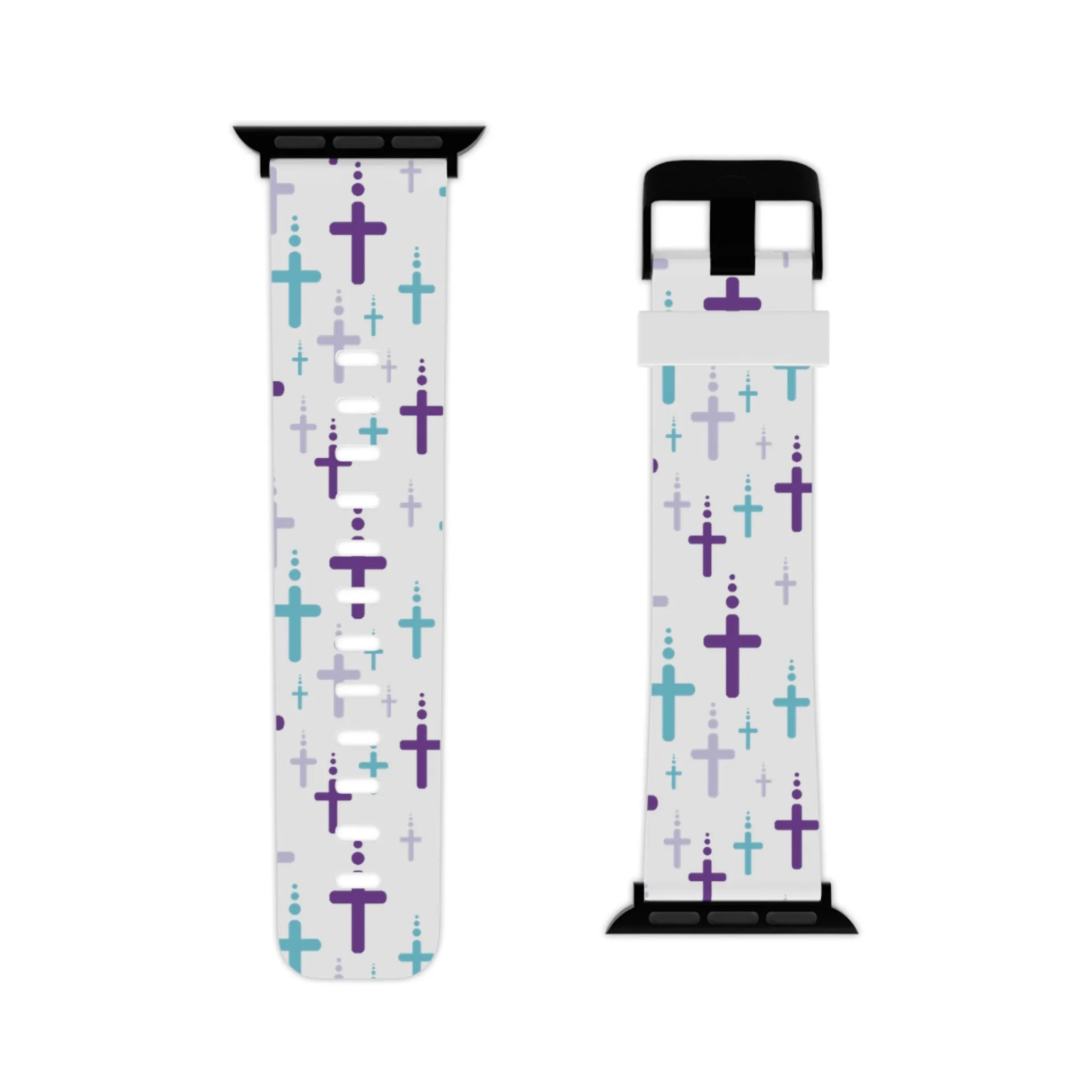 Crosses Watch Band - Turquoise/Purple/White for Apple Watch 38/40/42/44
