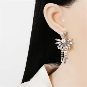 Crystal & Cubic Zirconia Botany Tassel Drop Earrings