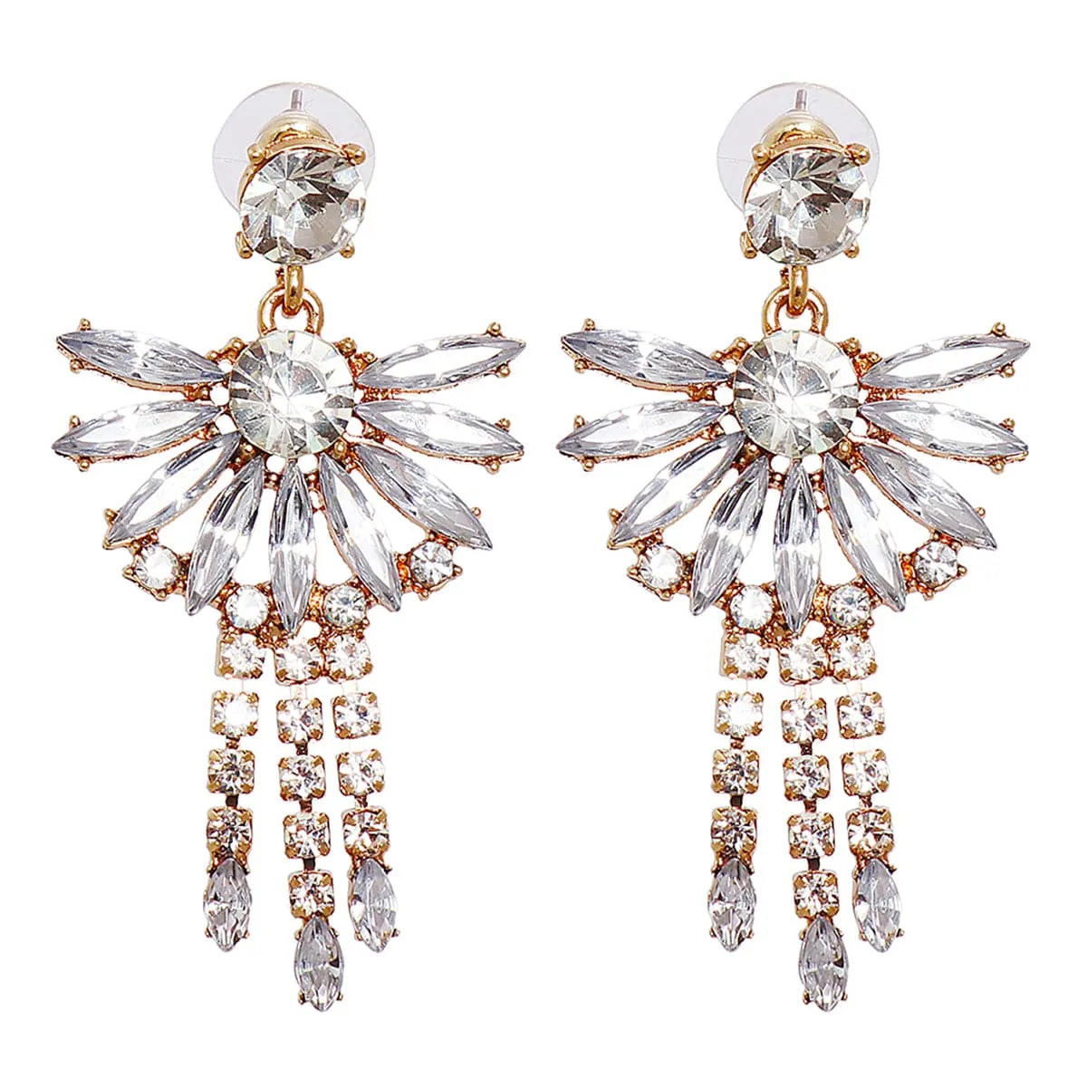 Crystal & Cubic Zirconia Botany Tassel Drop Earrings