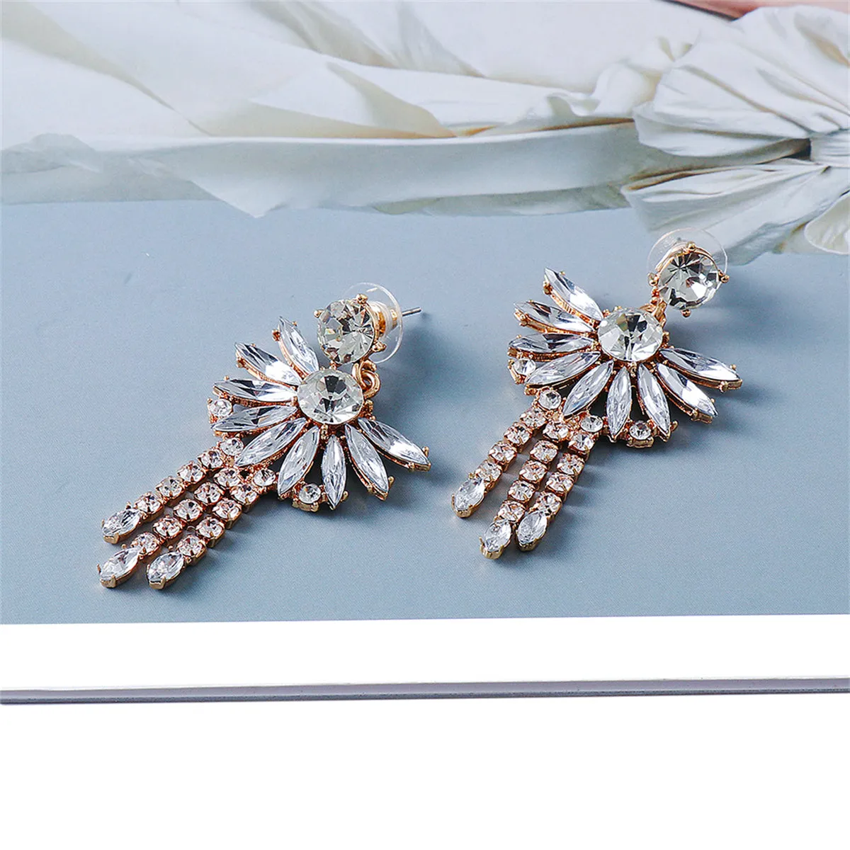 Crystal & Cubic Zirconia Botany Tassel Drop Earrings