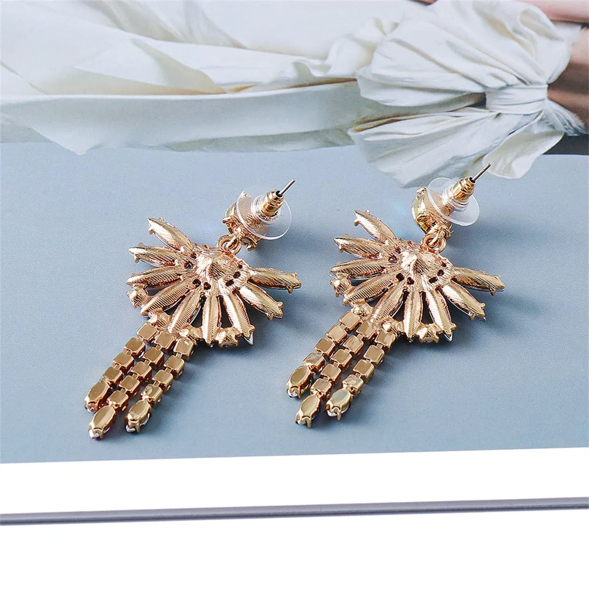 Crystal & Cubic Zirconia Botany Tassel Drop Earrings