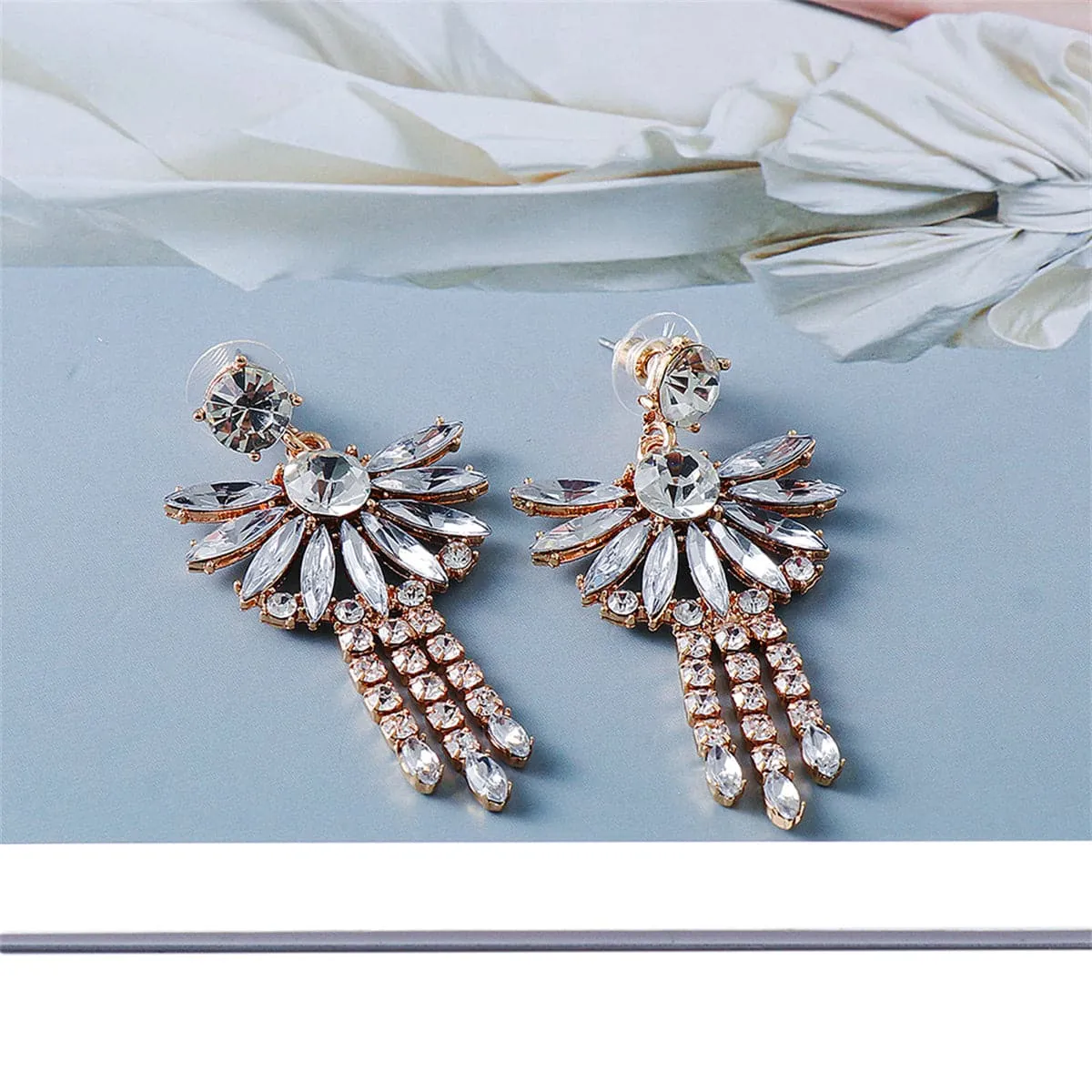 Crystal & Cubic Zirconia Botany Tassel Drop Earrings
