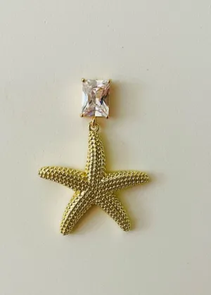 Crystal Starfish Earring