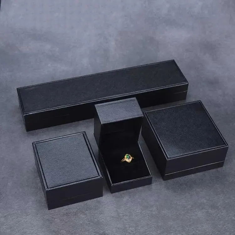 Custom LOGO Small Gift Black Jewellery Boxes