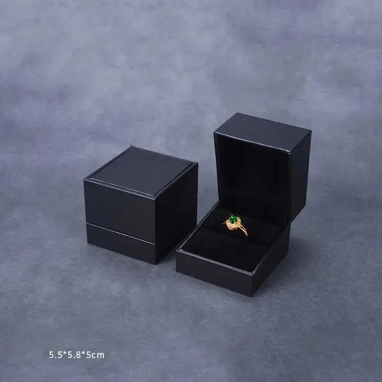 Custom LOGO Small Gift Black Jewellery Boxes