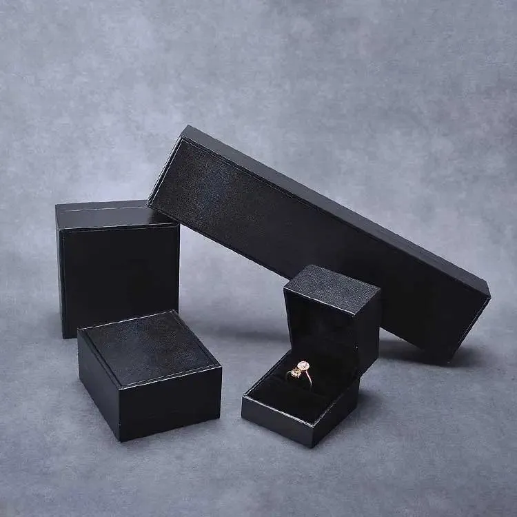 Custom LOGO Small Gift Black Jewellery Boxes