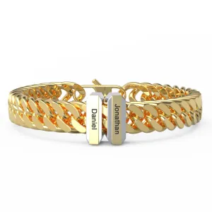 Customize Engraved Bracelet Custom Gifts for Dad 1-3 Charms