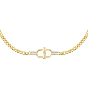 CZ Toggle Cuban Chain Choker