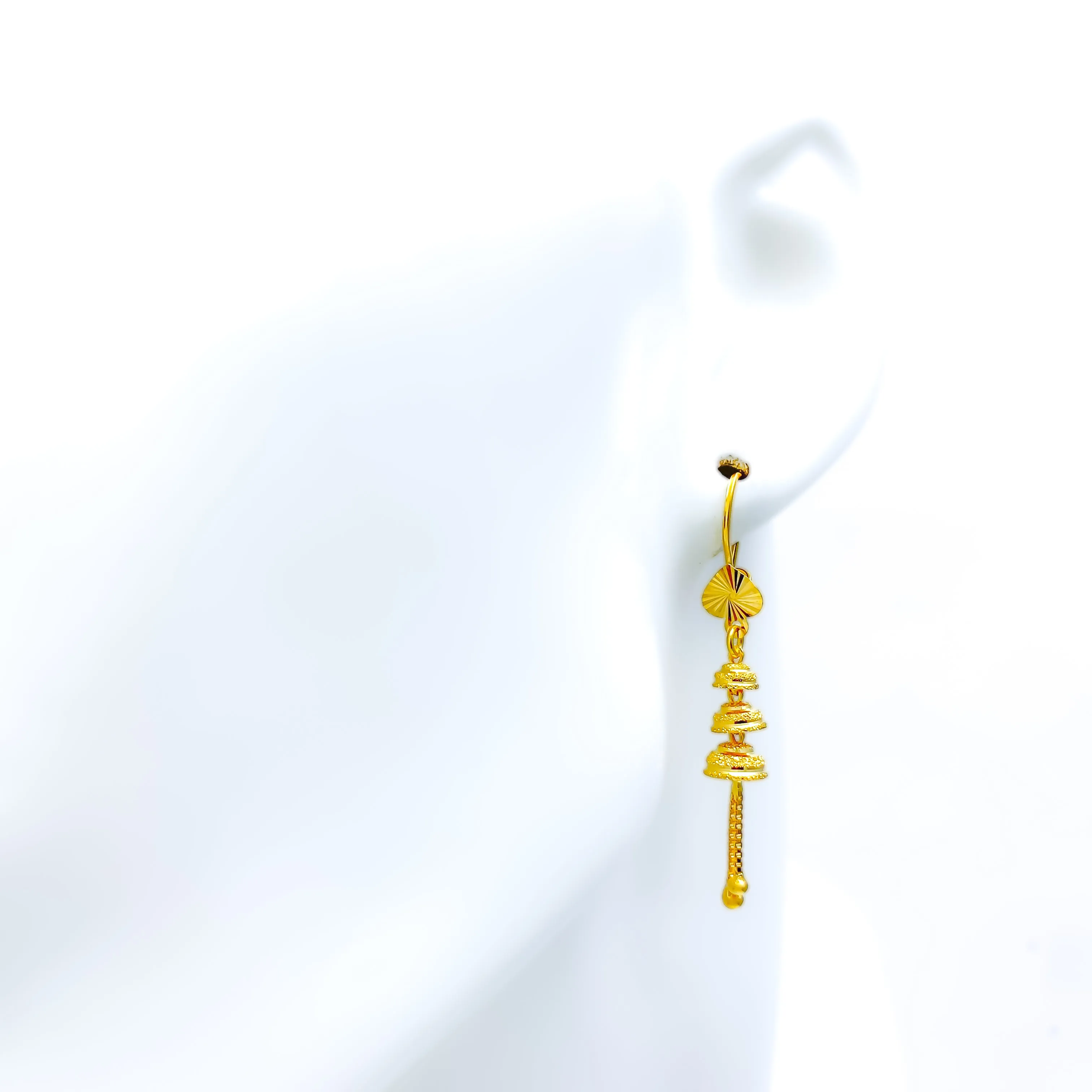 Dainty Chic 22K Gold Hook Earrings