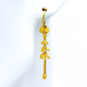 Dainty Chic 22K Gold Hook Earrings