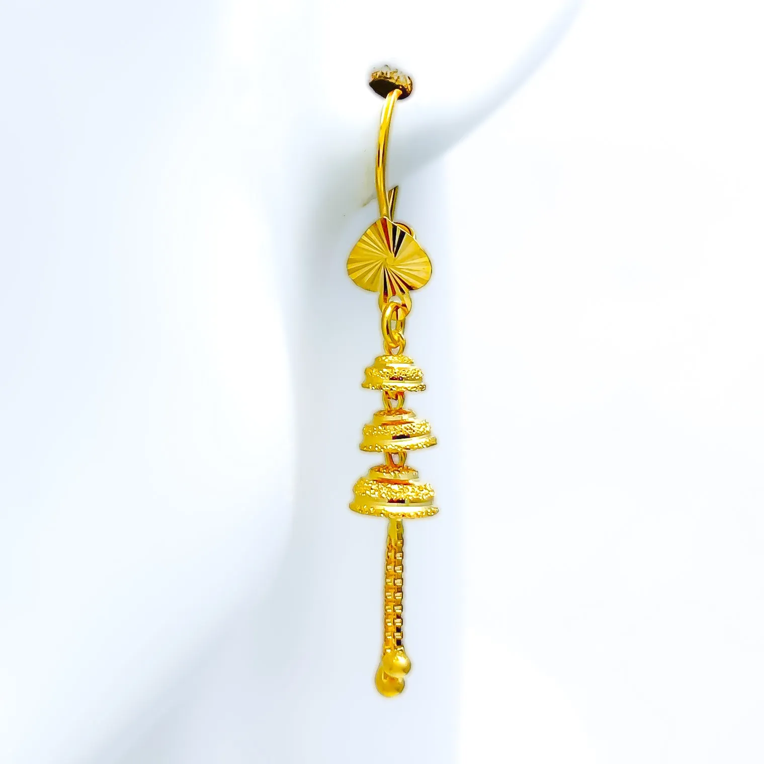 Dainty Chic 22K Gold Hook Earrings