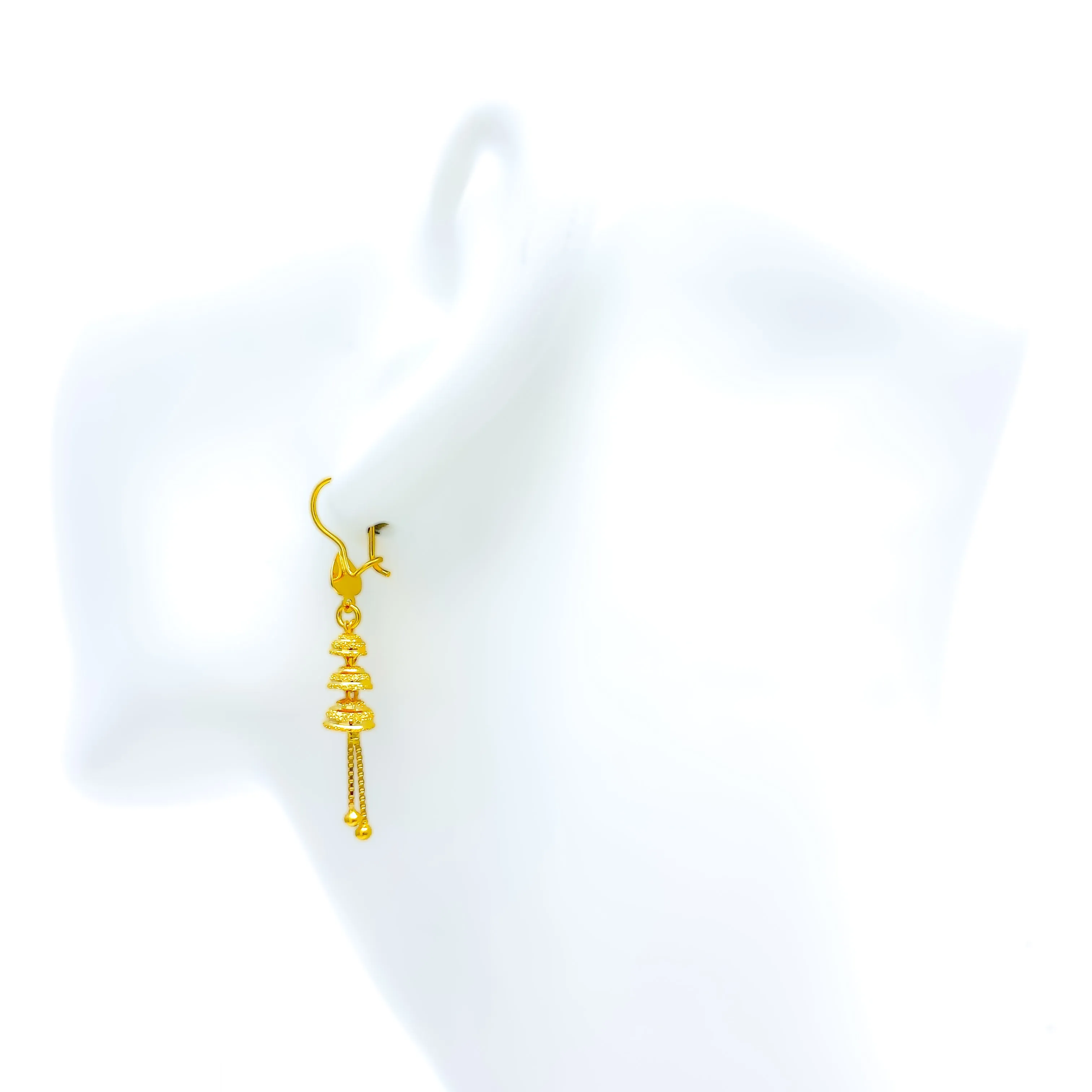Dainty Chic 22K Gold Hook Earrings