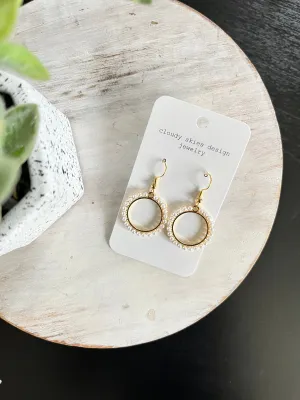 Dainty Pearl Hoop