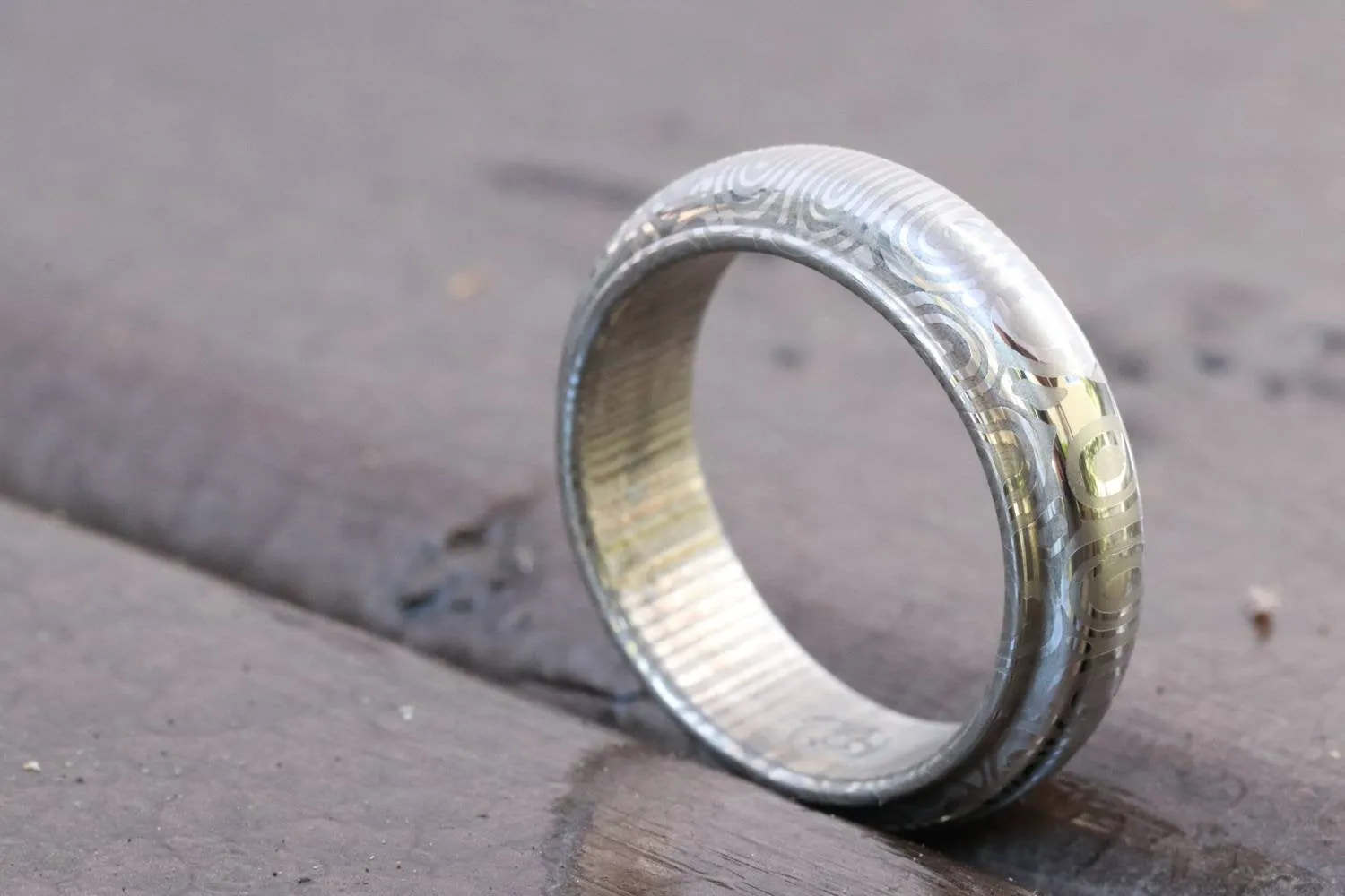 Damascus steel ring, stainless damasteel, mens  rings, hypoallergenic mens wedding customizable unique hand shaped