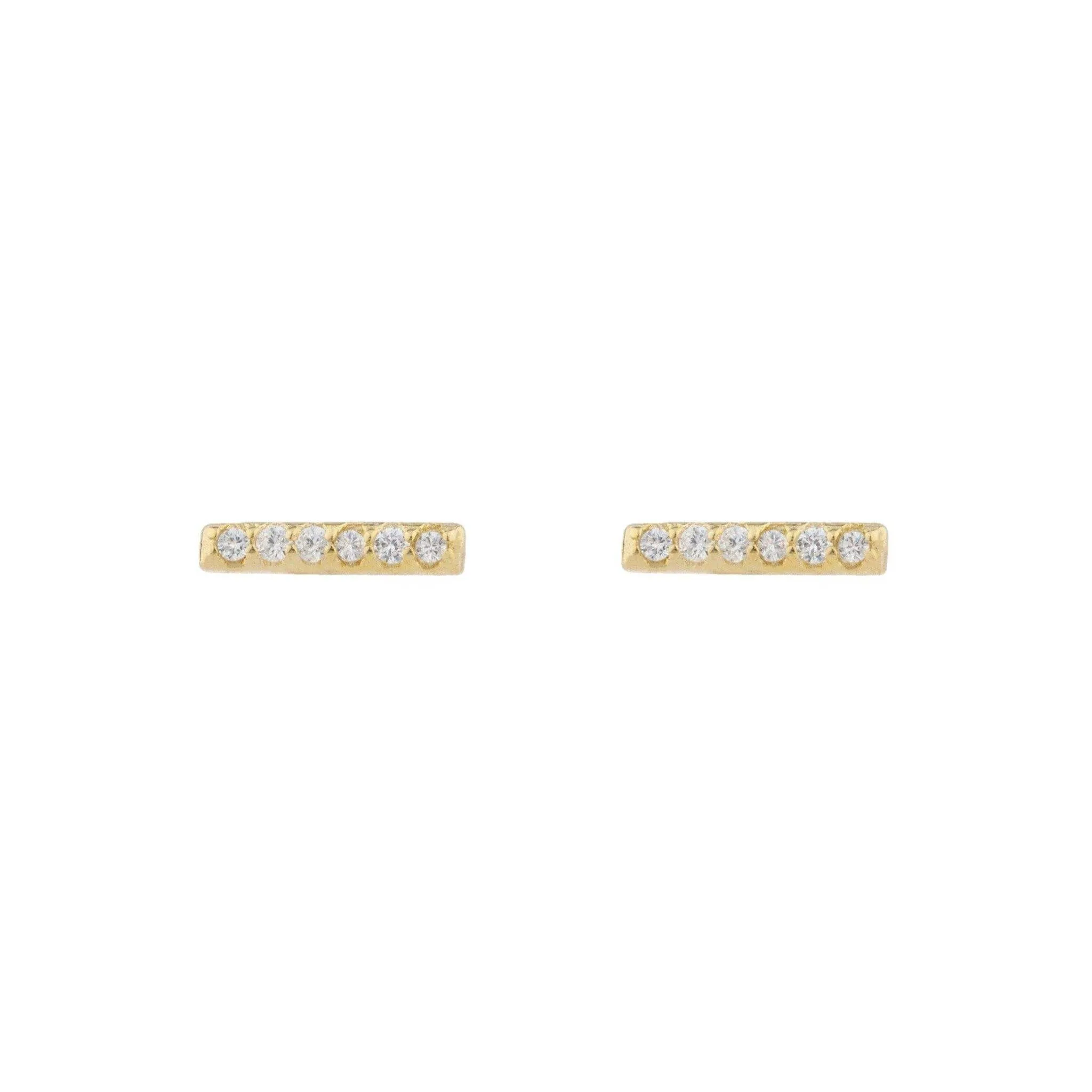 Dash Pave Stud Earring