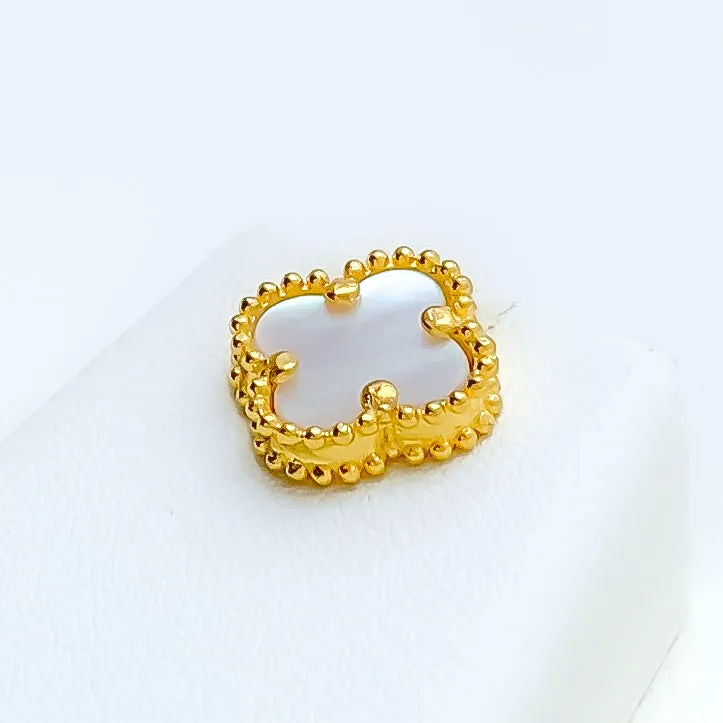 Decadent 21k Gold Clover Pendant Set W/Ring