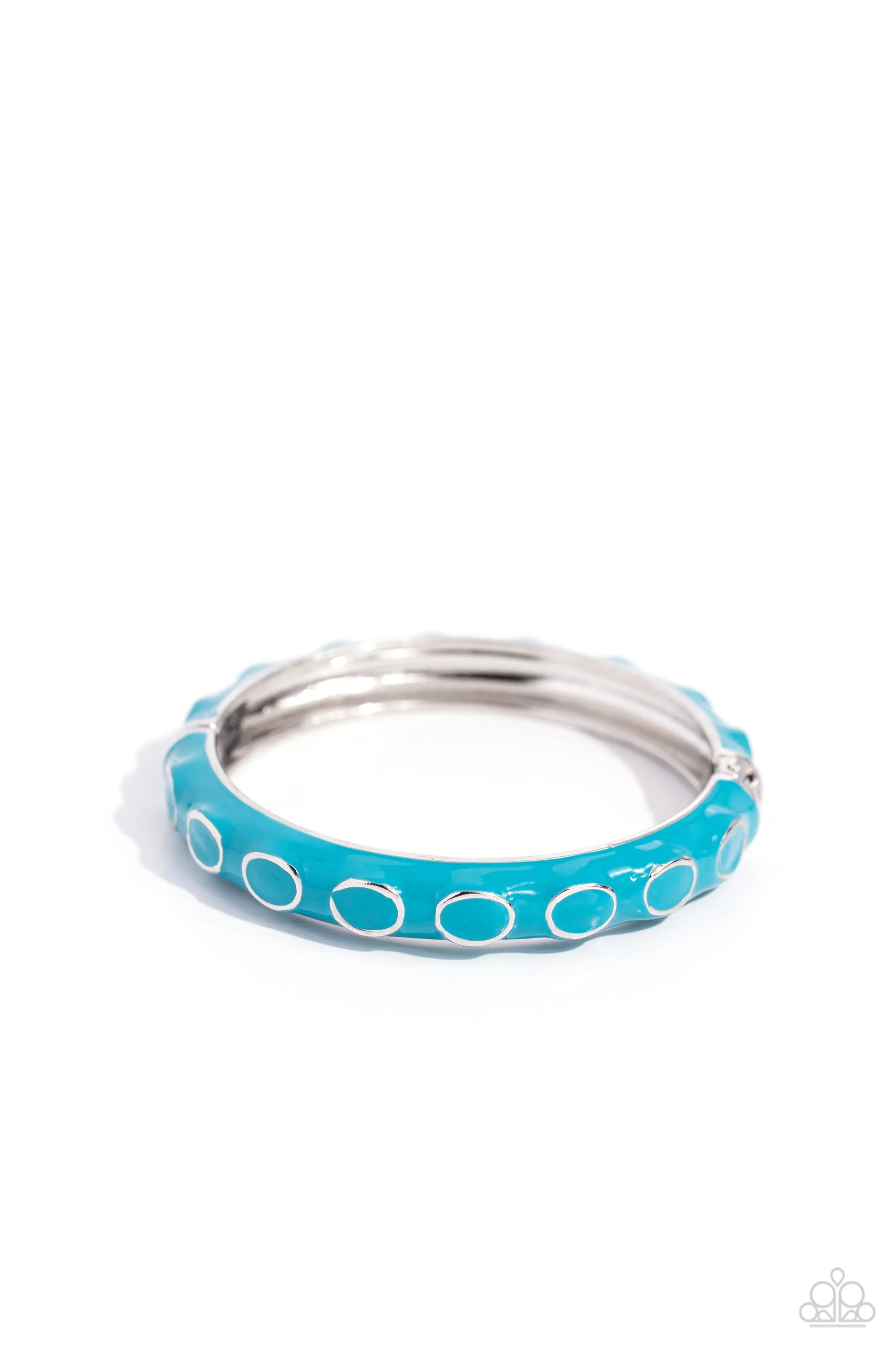 Delightful Diversion - Blue - Painted Paparazzi Hinge Bracelet