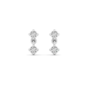Diamond Dangle Stud Earrings