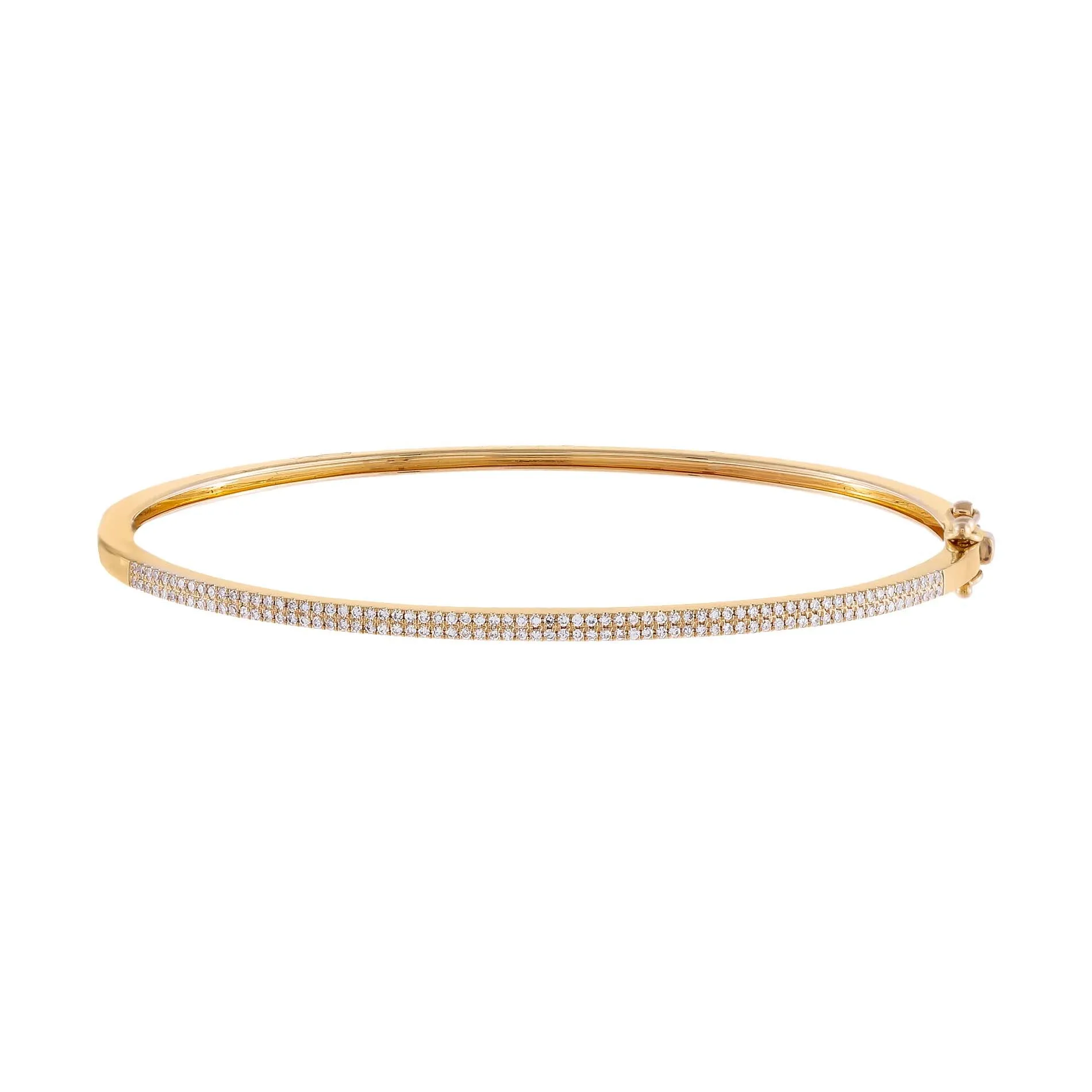 Diamond Double Pavé Bangle 14K