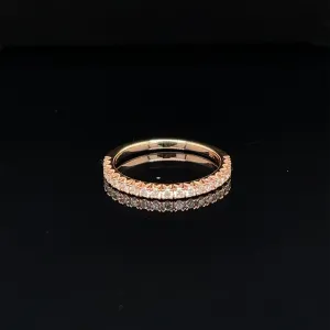 Diamond Half Eternity Stacking Band in 14k Rose Gold - #163 YKR00468-RG