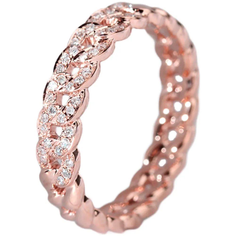Diamond Link Chain Style Ring