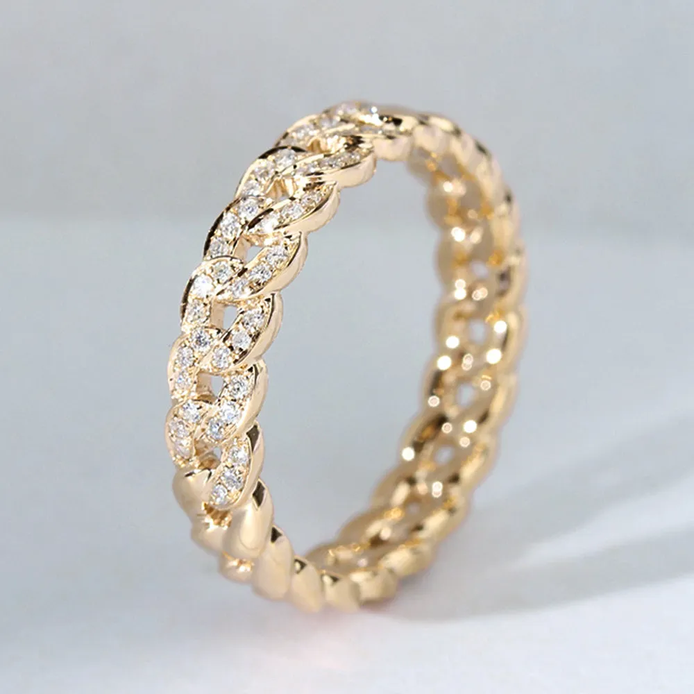 Diamond Link Chain Style Ring