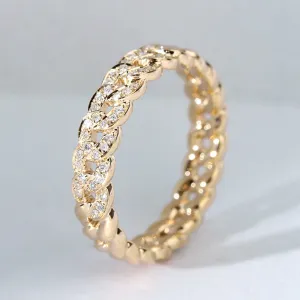 Diamond Link Chain Style Ring