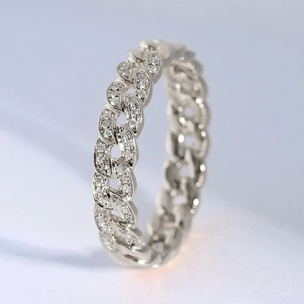 Diamond Link Chain Style Ring