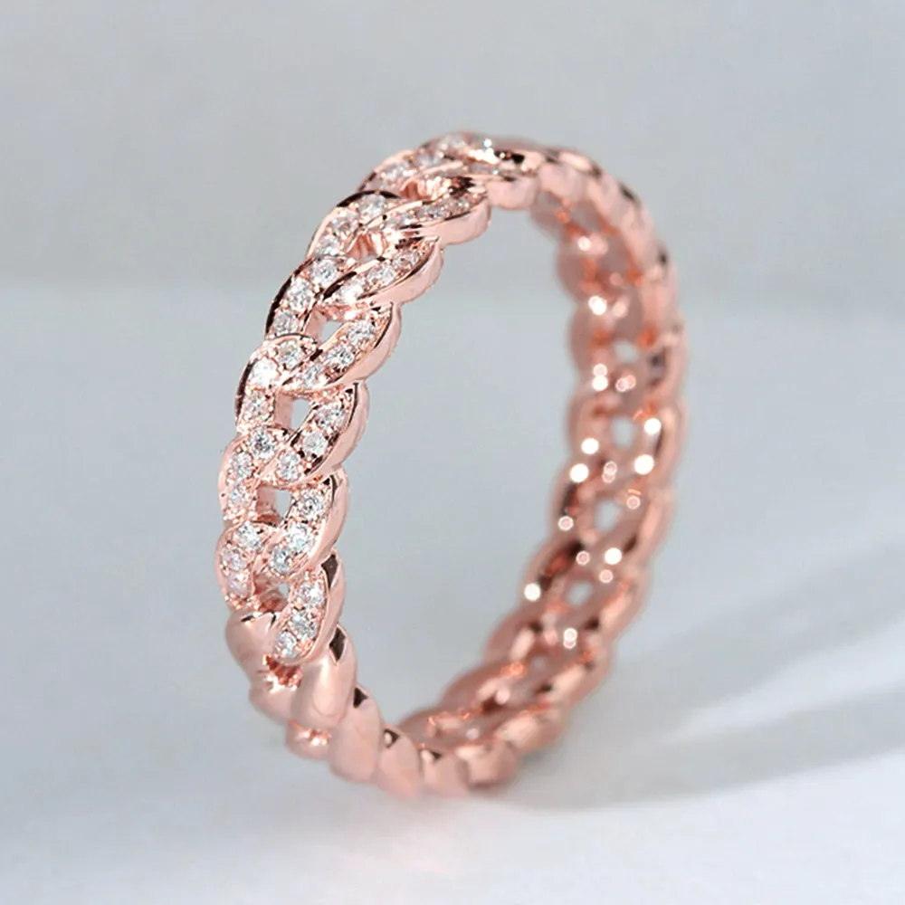Diamond Link Chain Style Ring