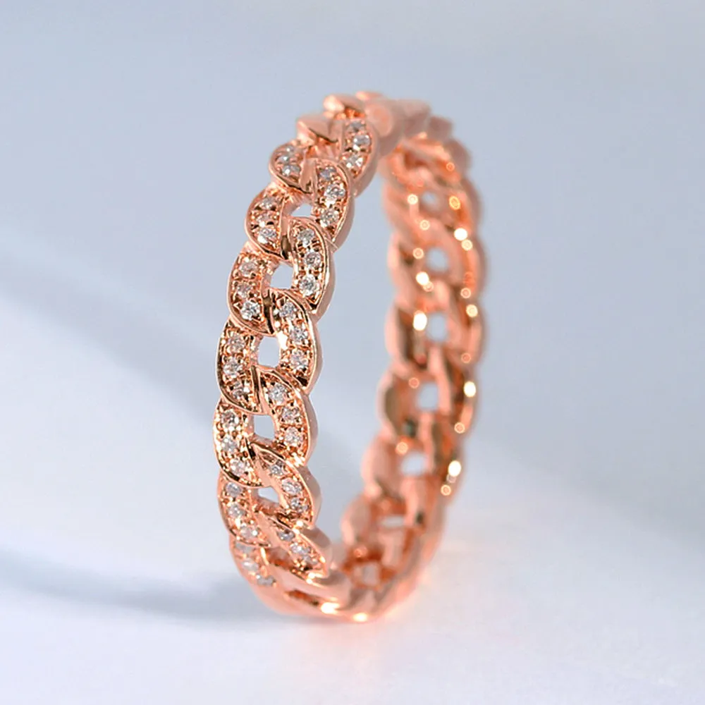 Diamond Link Chain Style Ring