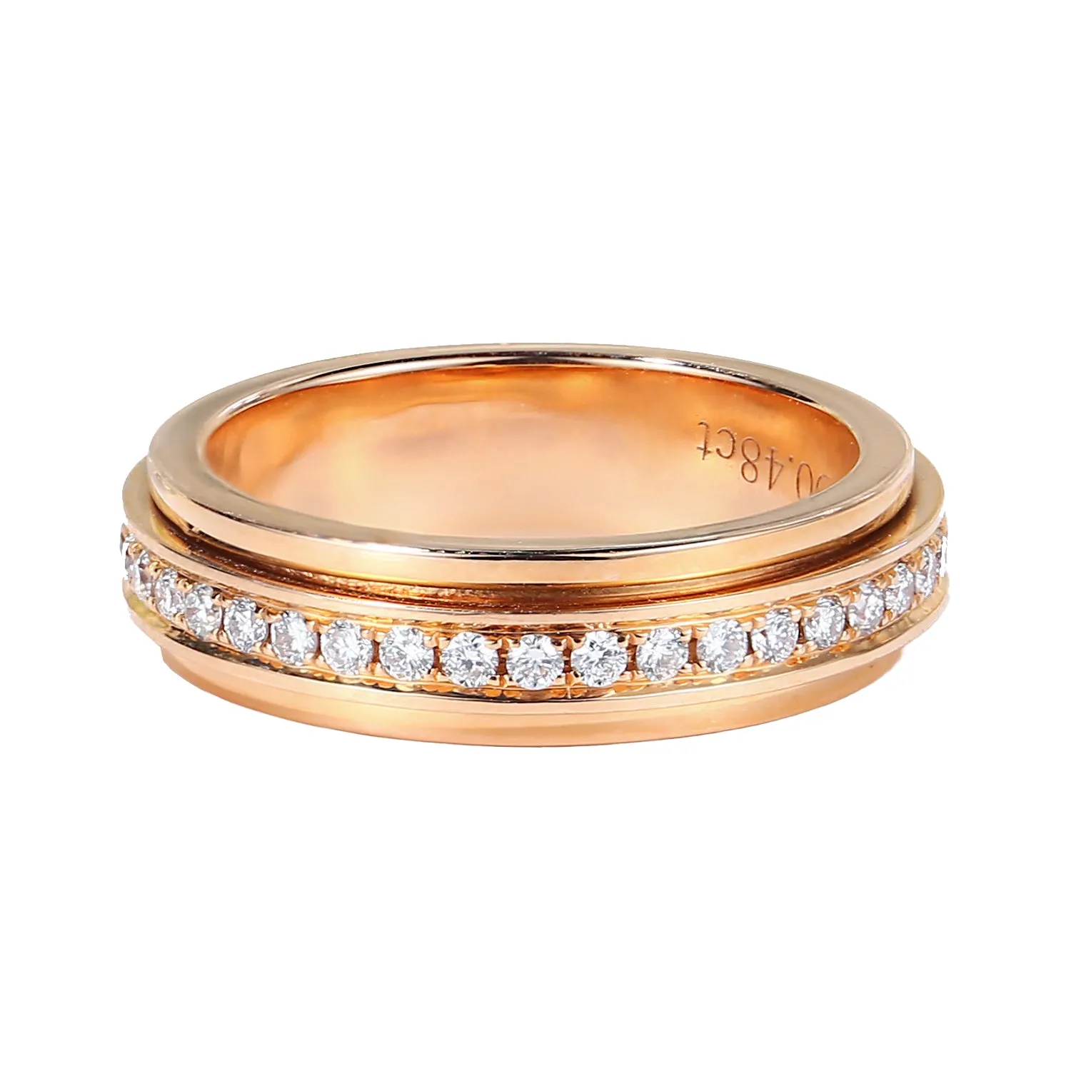 Diamond Spinner Matching Wedding Couple Rings