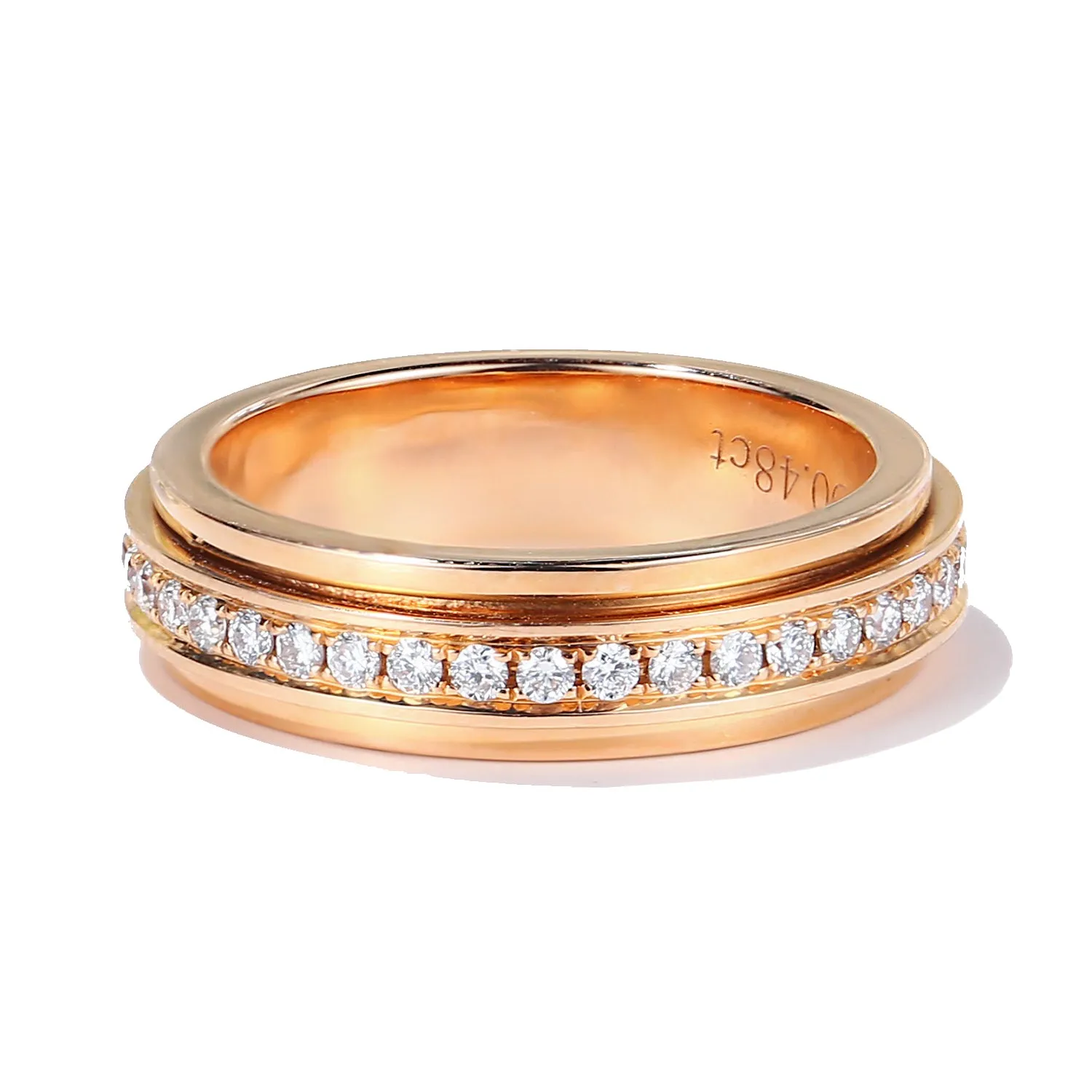 Diamond Spinner Matching Wedding Couple Rings