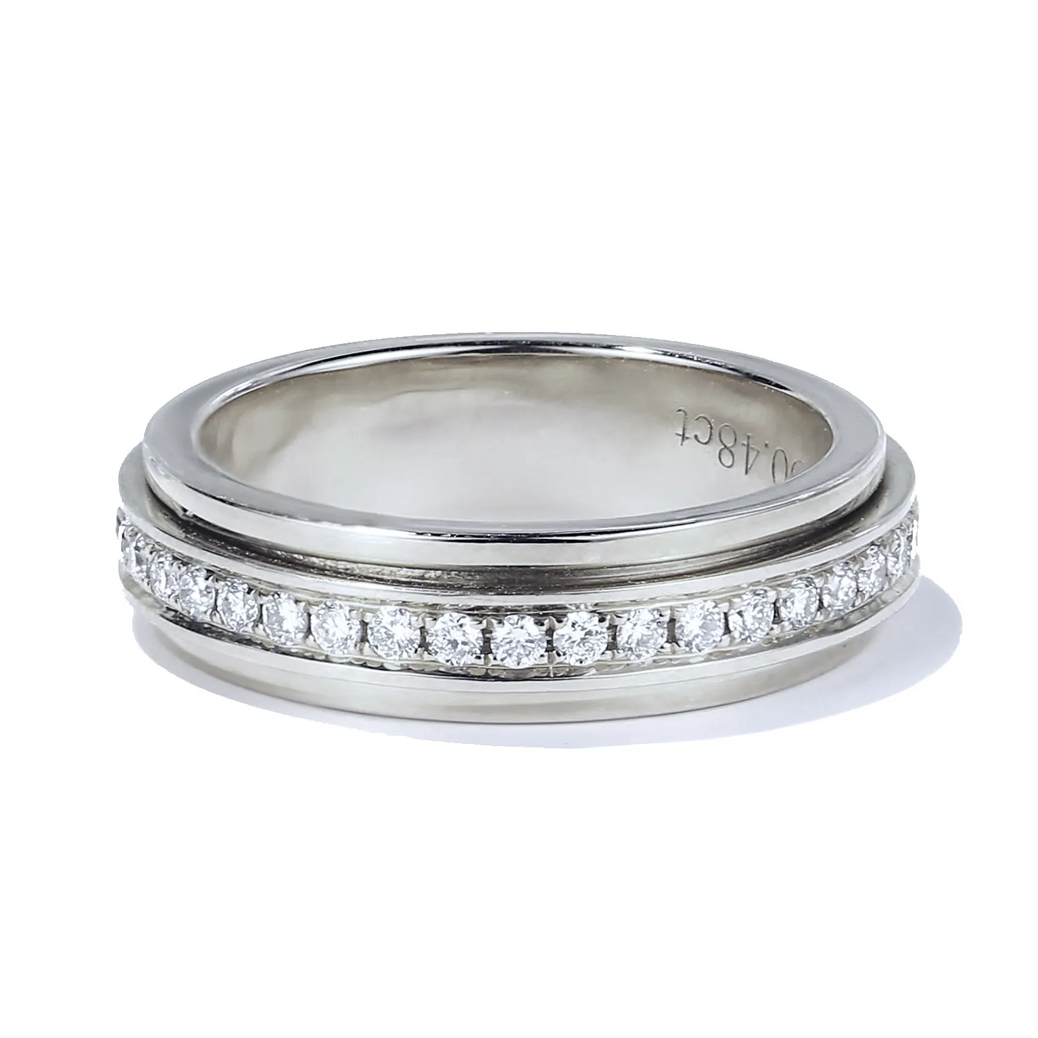 Diamond Spinner Matching Wedding Couple Rings